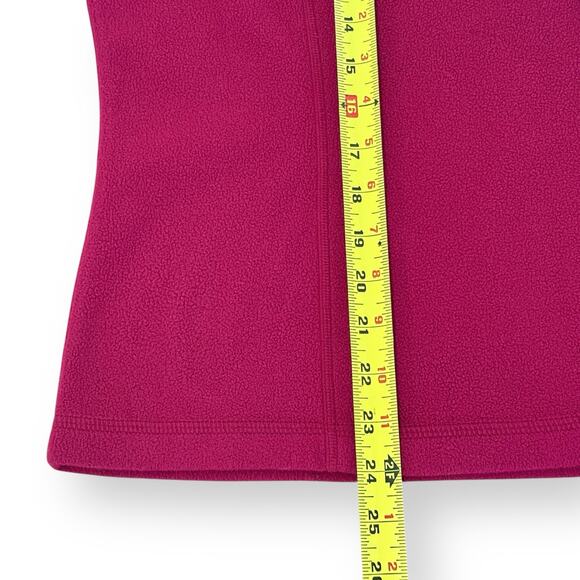LL Bean Sweater Womens Large Pink Magenta 1/4 Zip Fleece Outdoor Casual Pullover - Picture 7 of 10